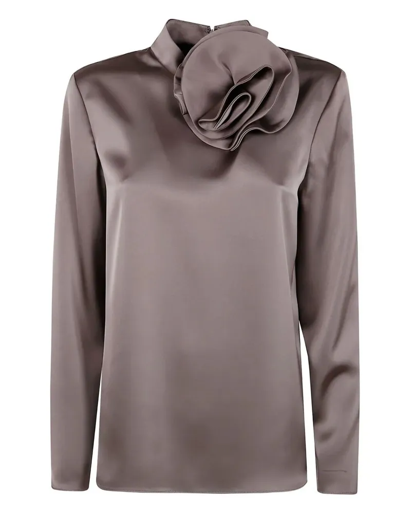Emporio Armani Bow Collar Shirt Brown