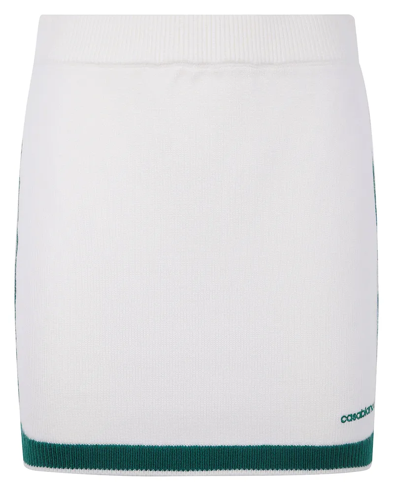 Casablanca Paris Tennis Skirt White