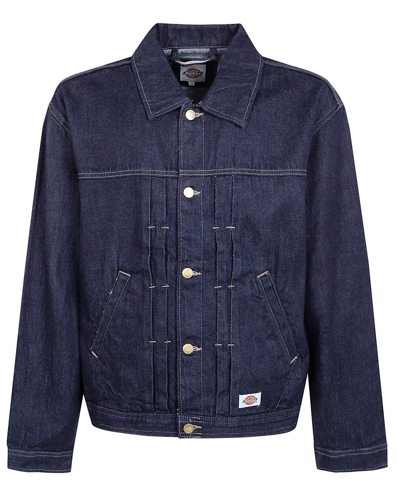 Dickies Selvedge" Pleated Denim Jacket Blue