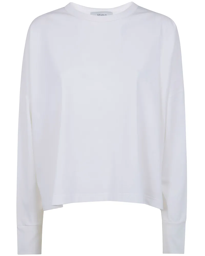 Studio Nicholson Loop Womens Long Sleeve T-Shirt White