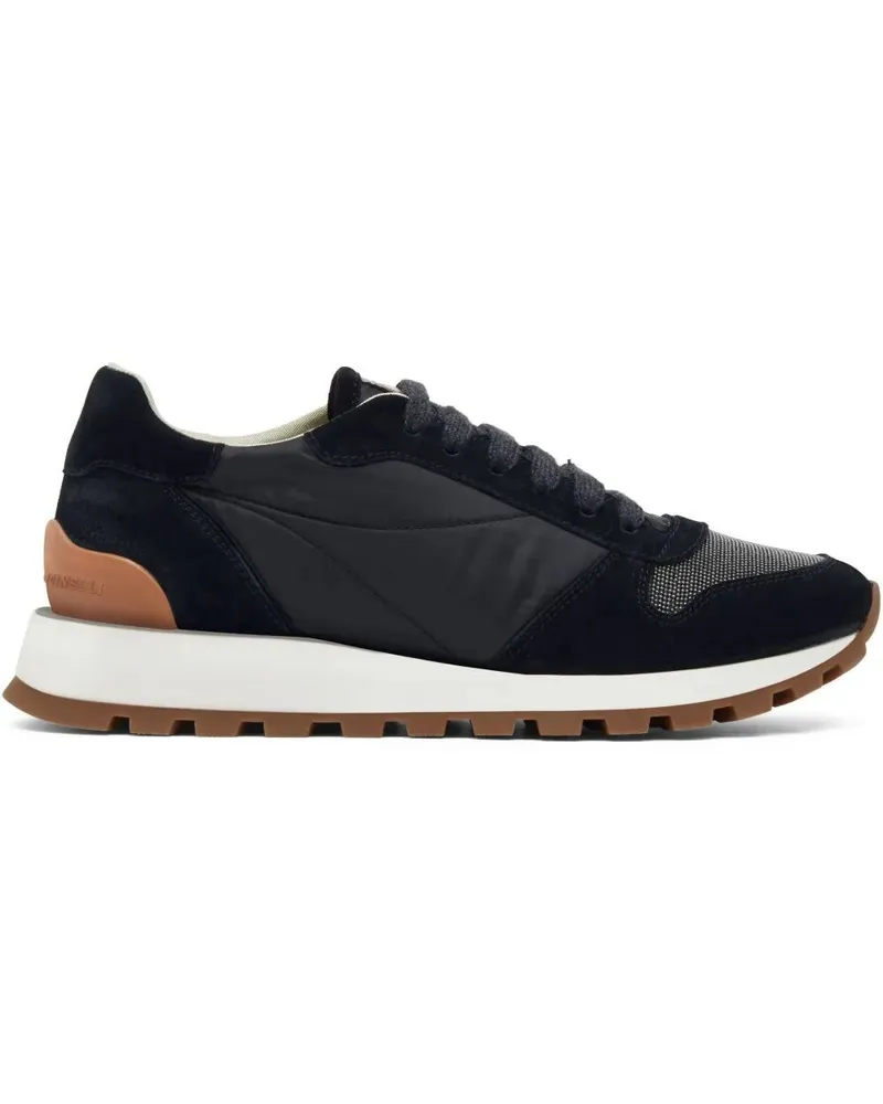 Brunello Cucinelli Monili Toe Runner Sneakers By Brunello Cucinelli Black
