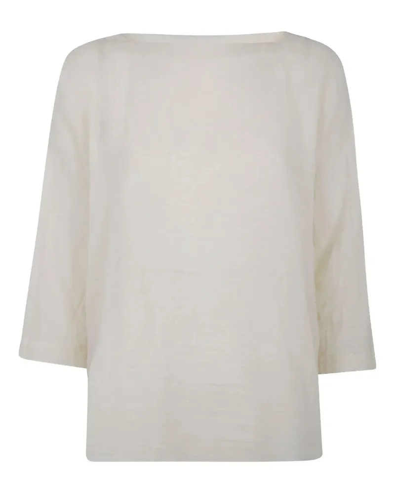 Daniela Gregis Camicia Quadrato' Washed Wool Shirt White