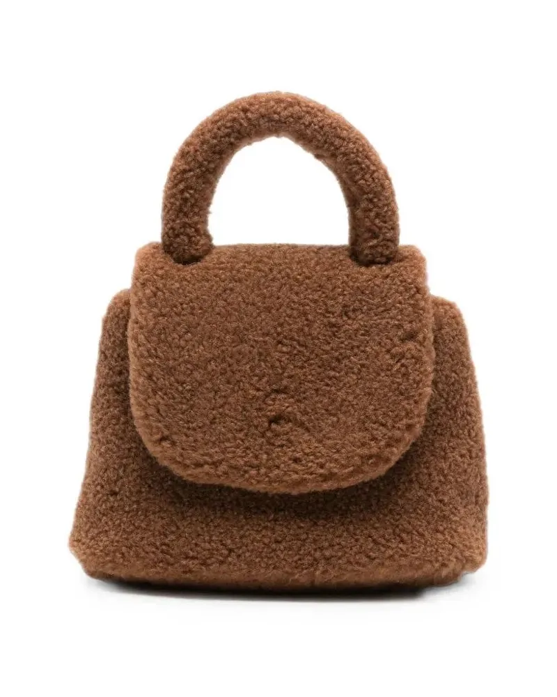 Stella McCartney Kids Shoulder Bag Faux Fur Shoulder Bag Gray