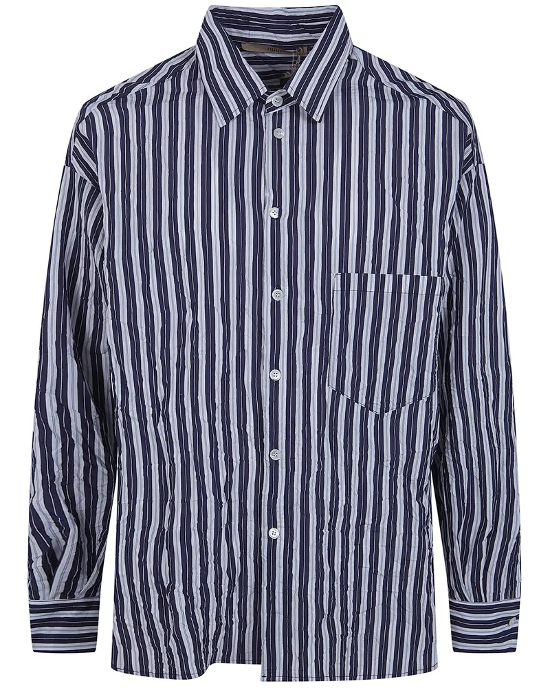 Nuur Striped Oversized Shirt Blue