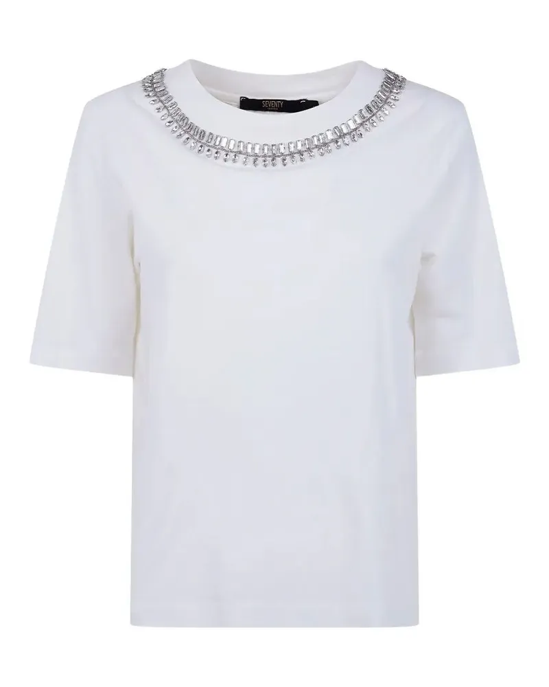 Seventy Jersey Cotton Embroidered T-Shirt White