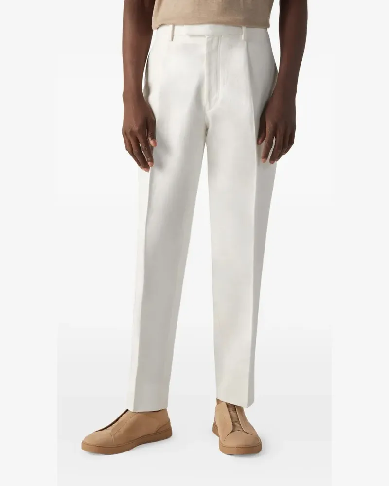 Ermenegildo Zegna Z Lux Leisurewear" Trousers White