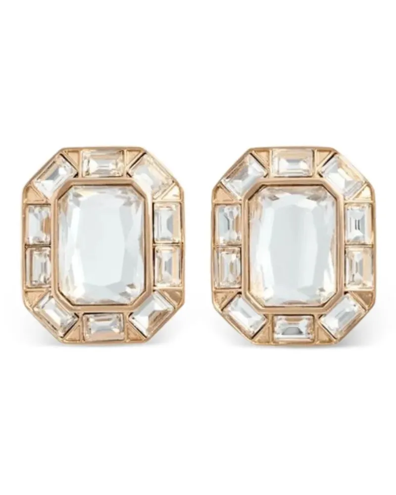 Self-Portrait Gold Crystal Earrings Metallic