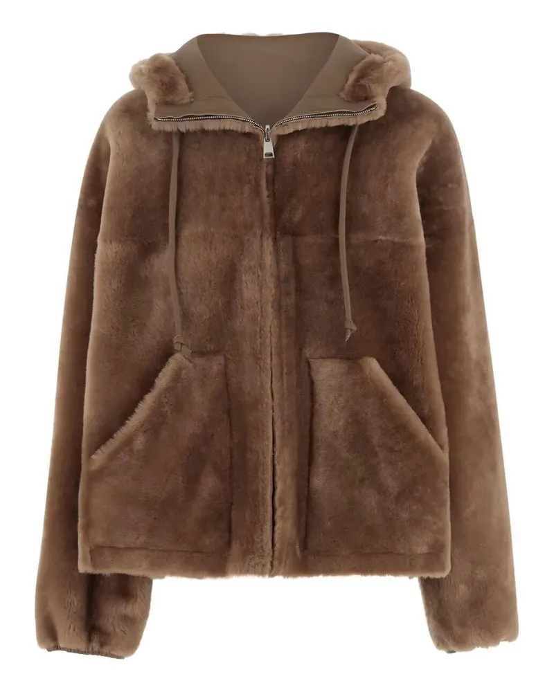 BLANCHA Straight "Merino Shearling" Jacket Gray