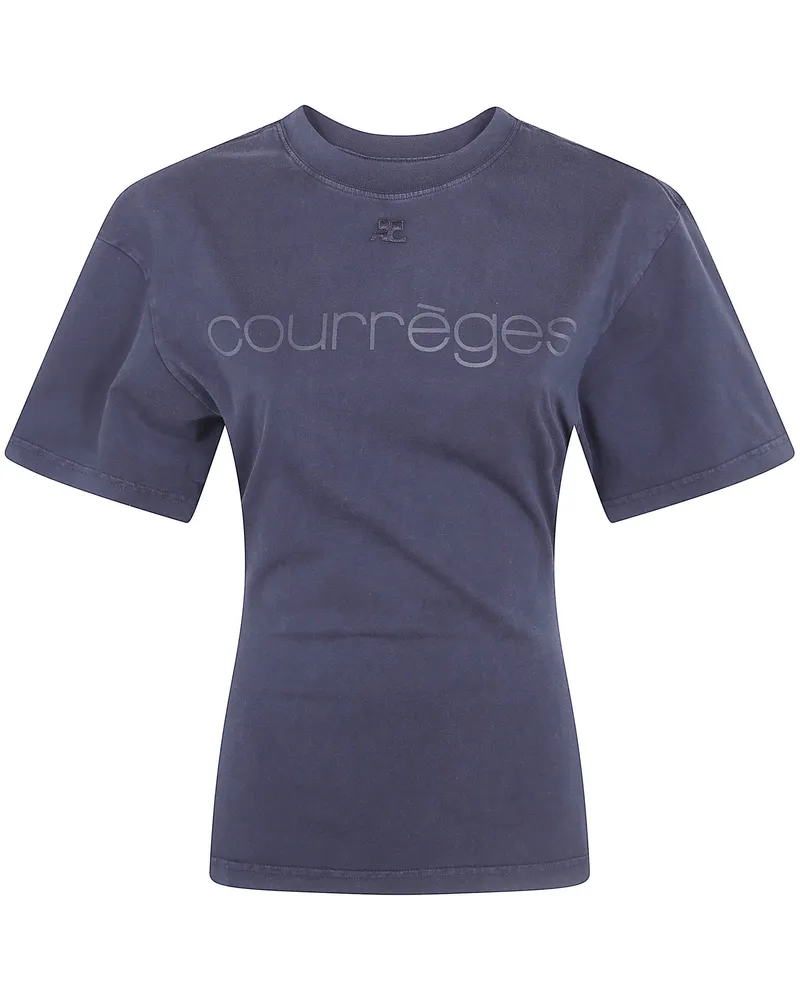 Courrèges T-Shirt Logo Print Black