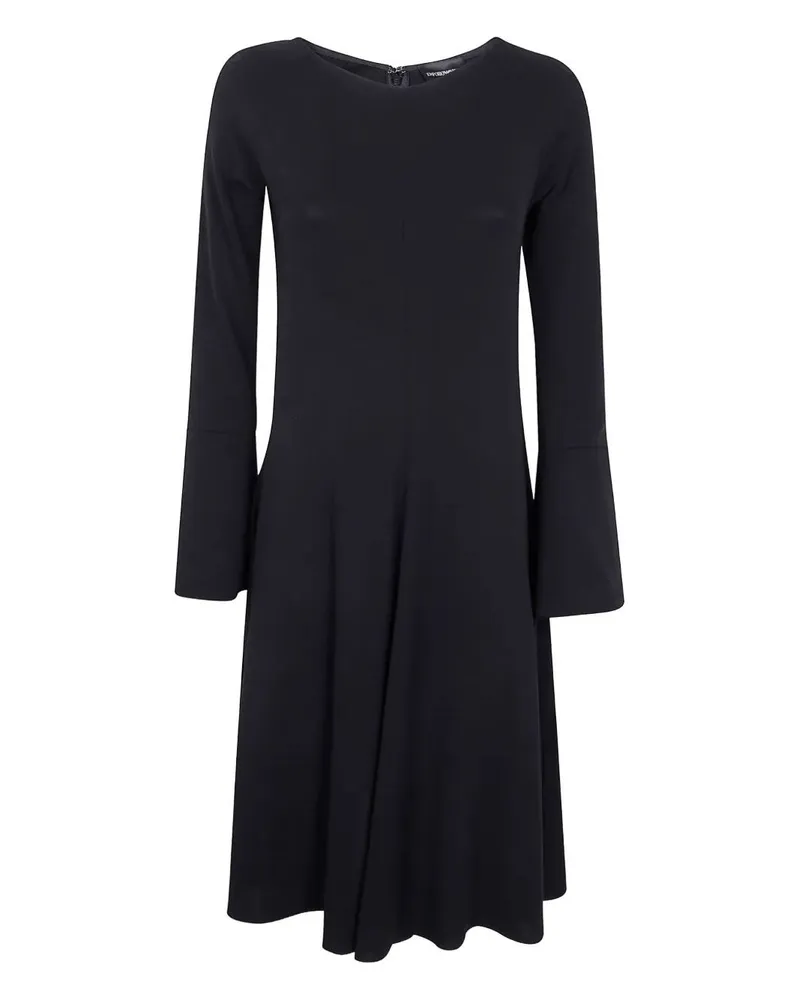 Emporio Armani Long Sleeve Stretch Dress Black