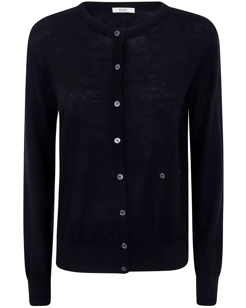 Nuur Cardigan Double-Breasted Korean Double Breasted Cardigan Black