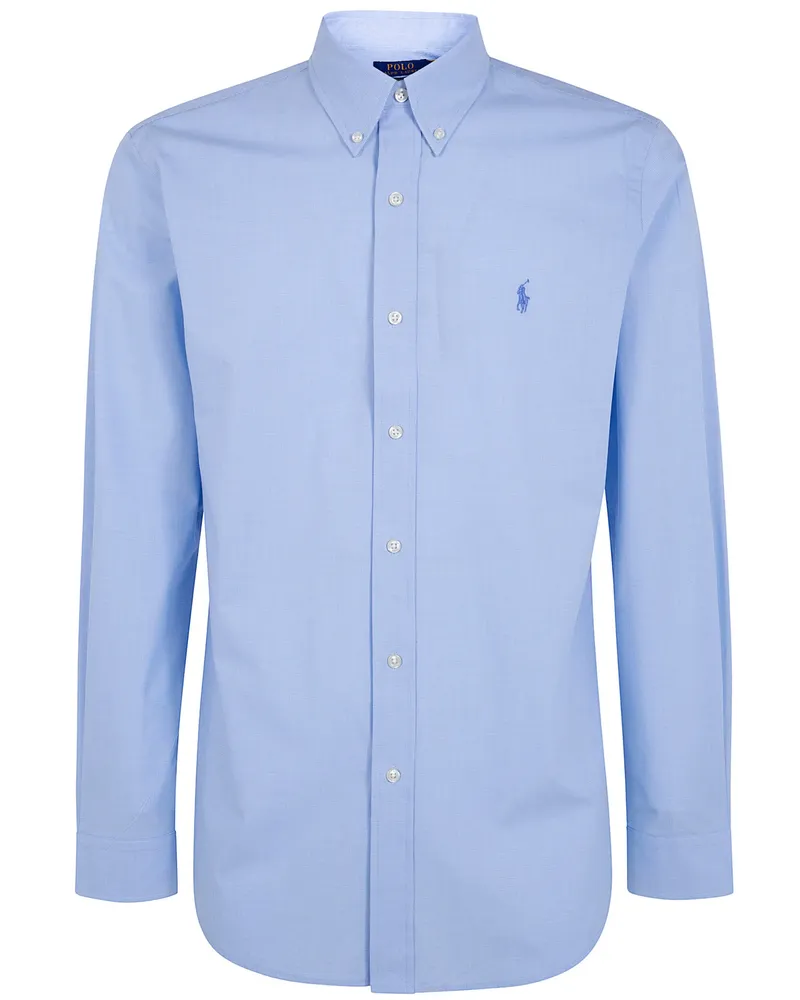 Ralph Lauren Long Sleeves Sport Stripes Shirt Blue