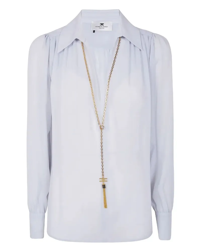 Elisabetta Franchi V Neck Shirt Gray