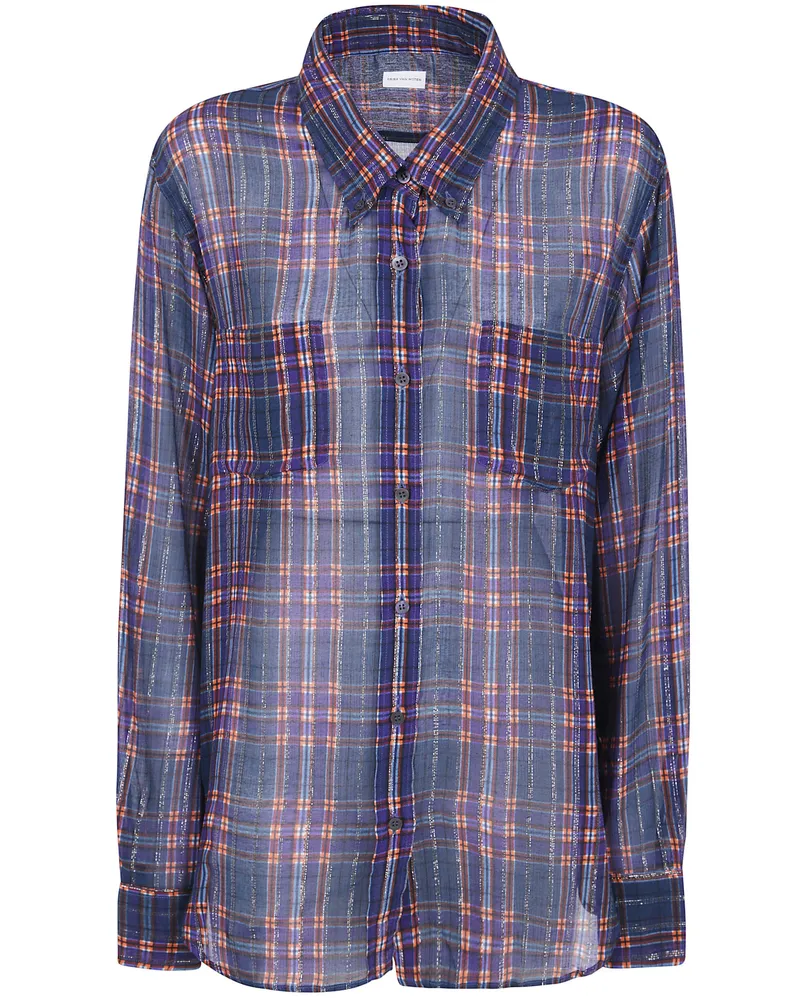 Dries van Noten Shirt Plaid "Cheers Blue