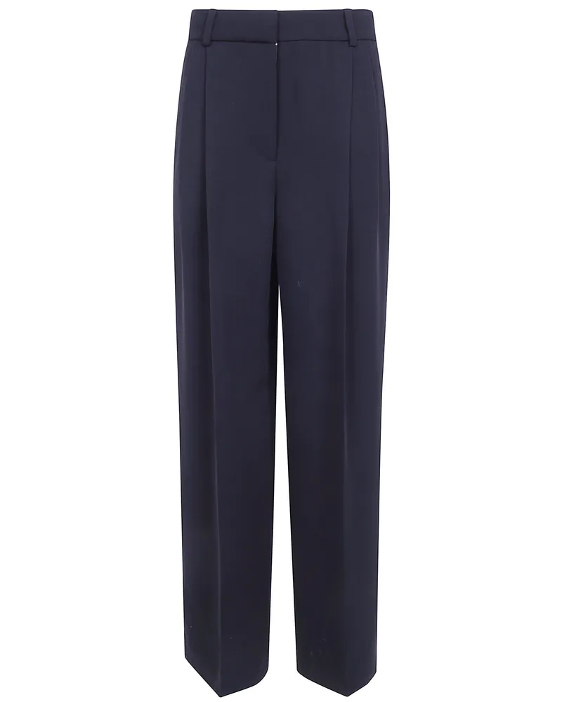 Totême Pants Double Pleat Fluid Trousers Black