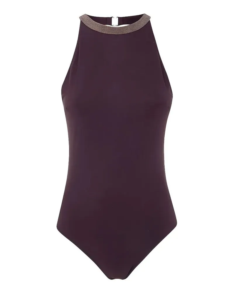 Brunello Cucinelli One Piece Swimsuit Brown