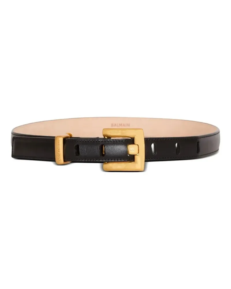 Balmain Anthem" 2Cm Calfskin Belt Black