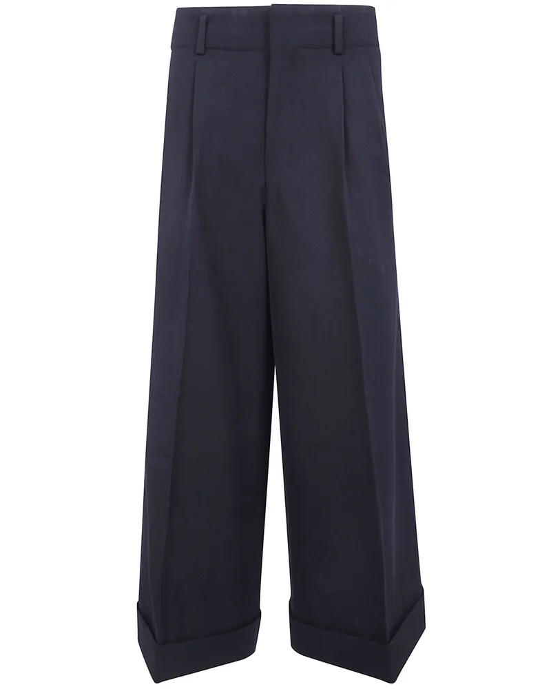 Comme des Garçons Trousers Wool Thick Gabardine Classic Black