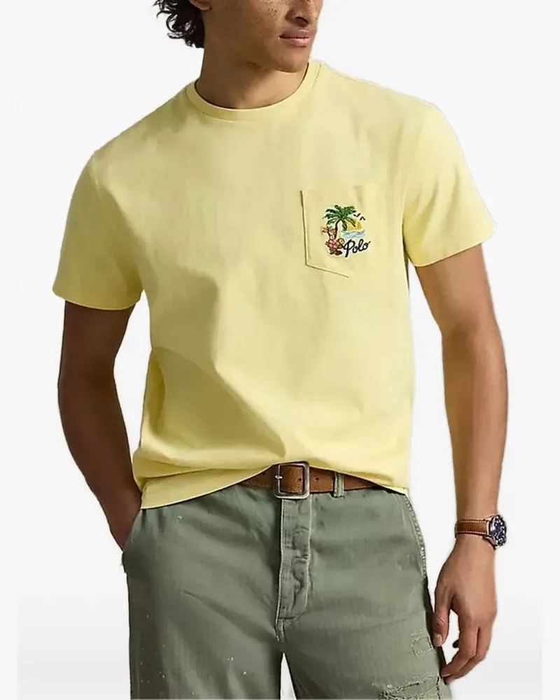 Ralph Lauren Short Sleeves Classic Back Print T-Shirt Yellow