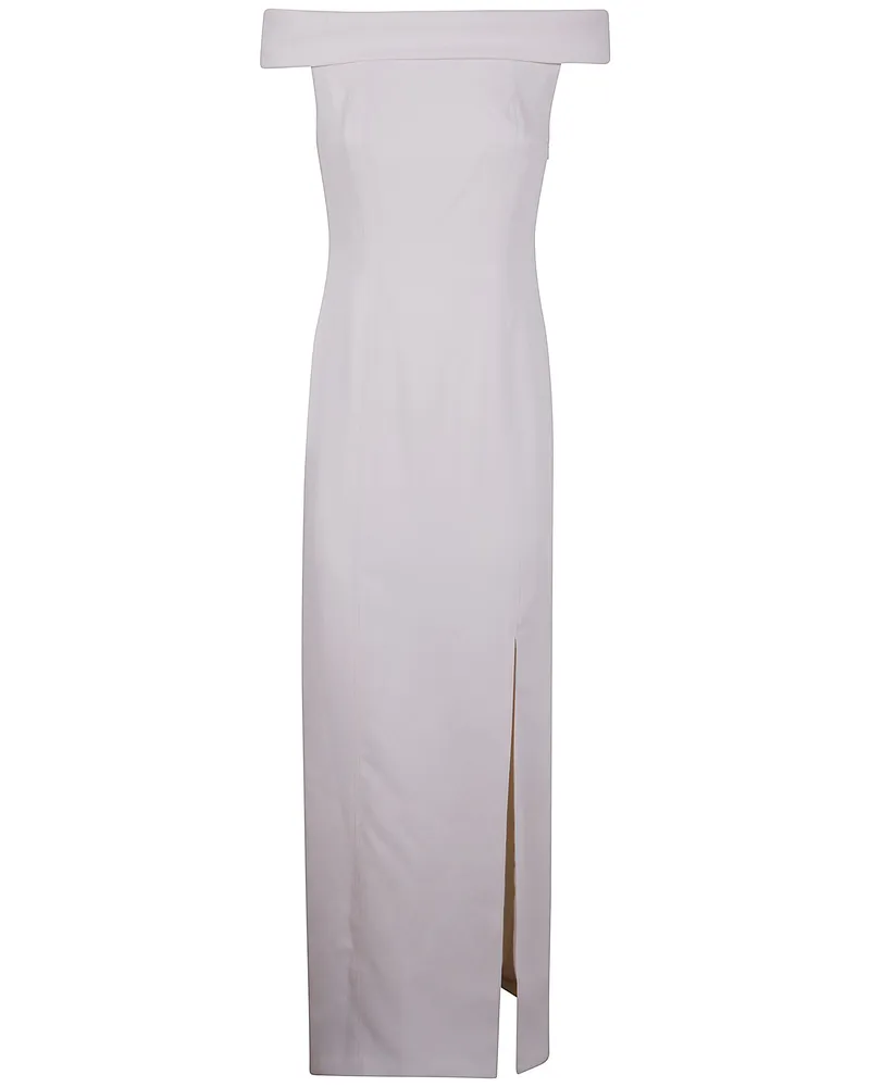 Ralph Lauren Adlar" Short Sleeves Gown Long Dress White
