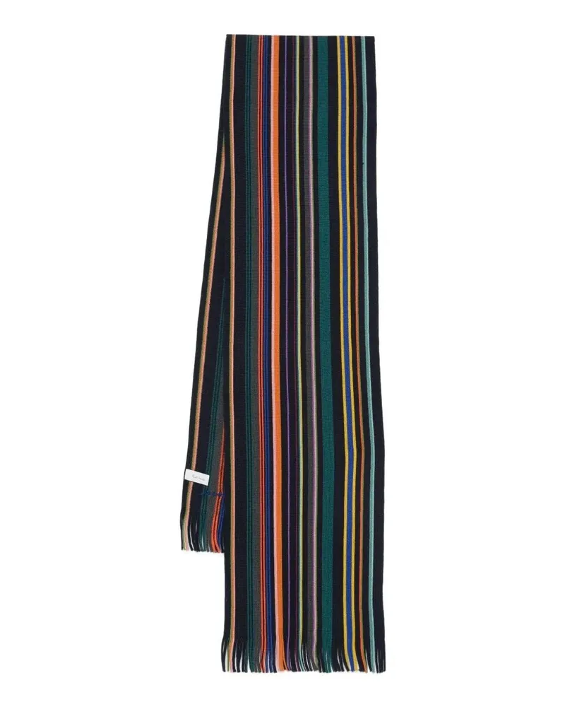 Paul Smith Men Scarf Ivan Stripe Blue