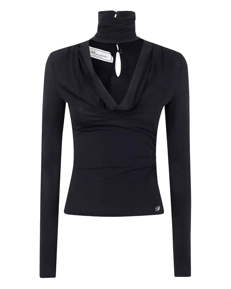 Blumarine Long Sleeve Blouse Top Black