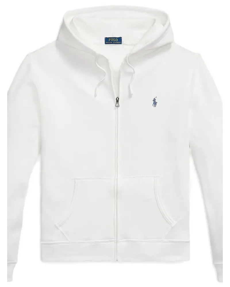 Ralph Lauren Hooded Full Zip Long Sleeves Sweatshirt White