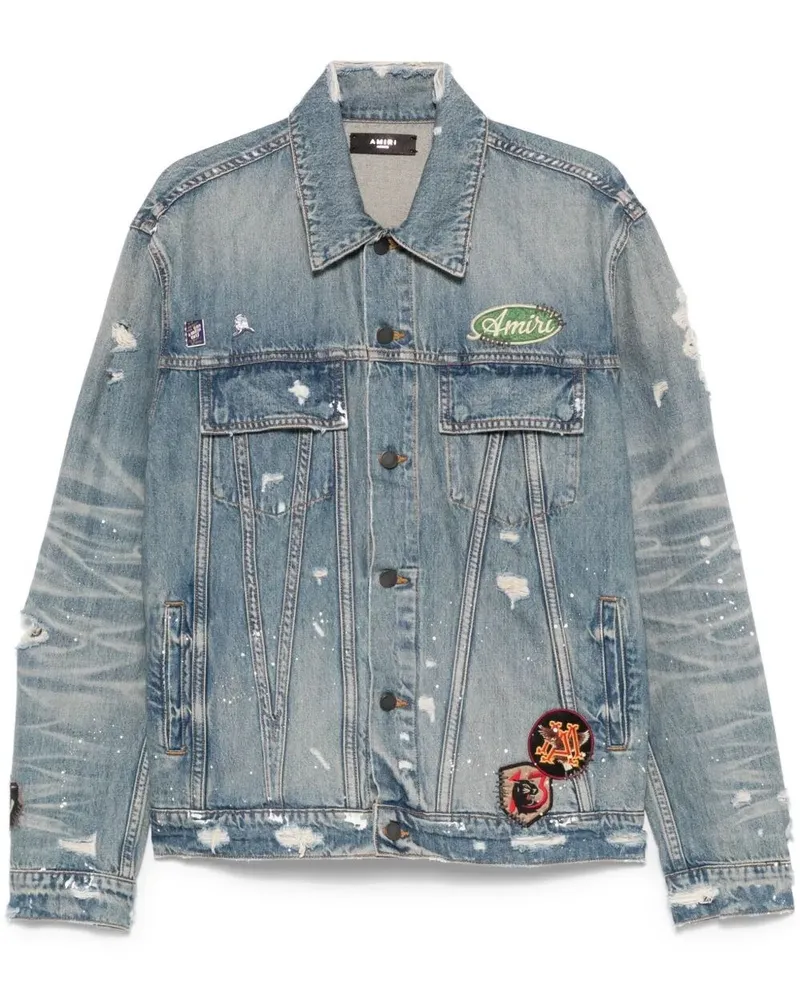 Amiri Vintage Pegasus Trucker Jacket Blue