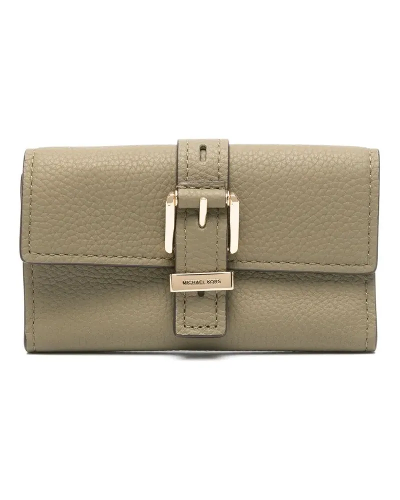 Michael Kors Nolita Medium Flap Trifold Wallet Green