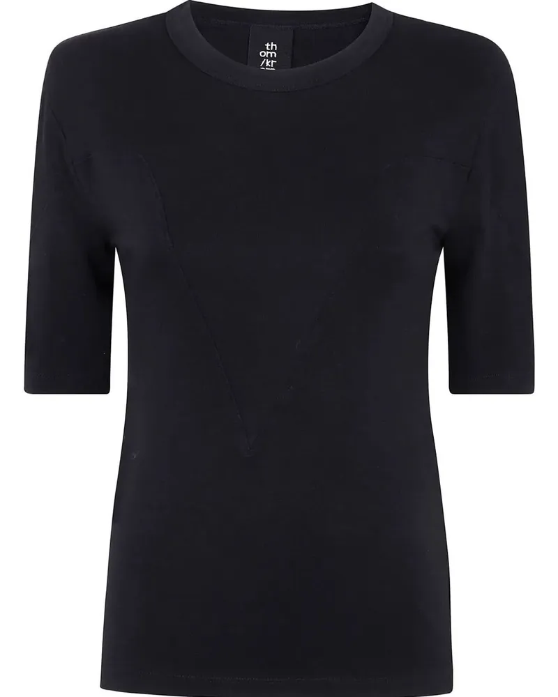 THOM KROM Women T-Shirt Worked Black