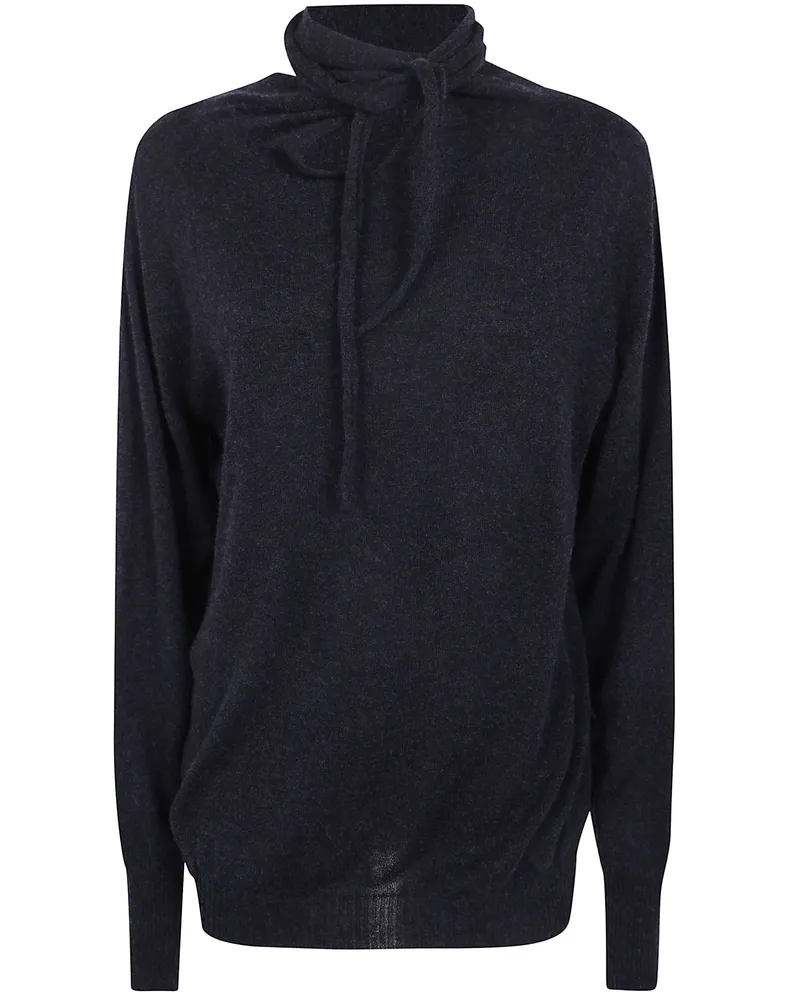Issey Miyake Top Silk Cashmere Knit Im68kn287 Gray