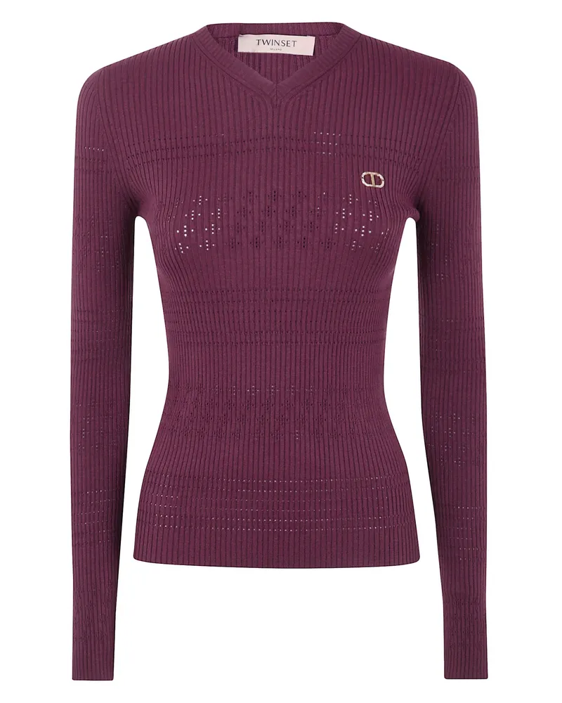 Twin-Set Long Sleeve Sweater Pink