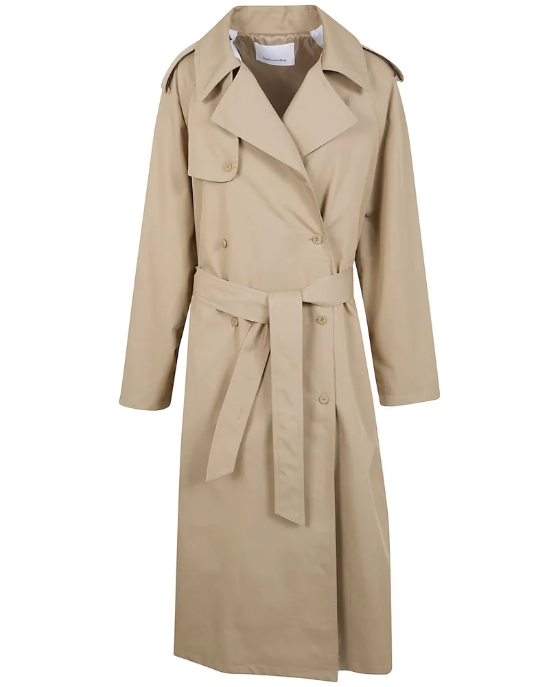 FRANKIE Shop Riva" Cotton Trench Coat Beige