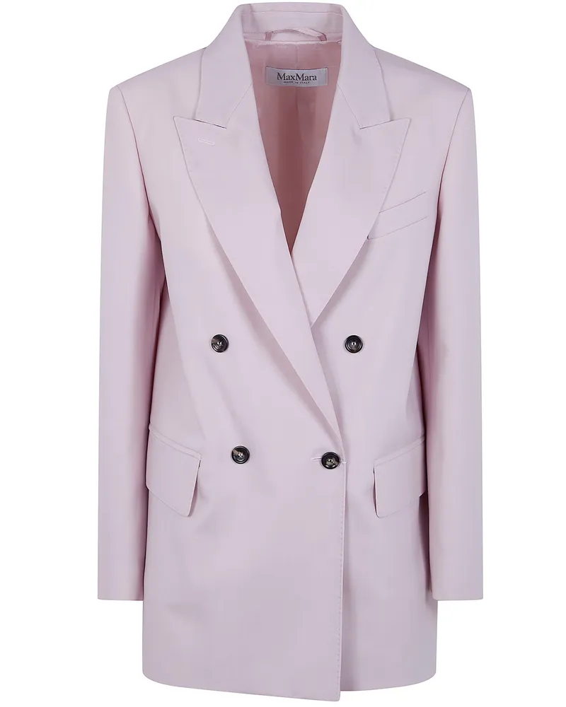 Max Mara Mxmobrosa" Double Breasted Wool Jacket Pink