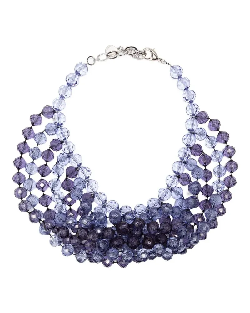 Emporio Armani Transparent Twist Necklace Blue