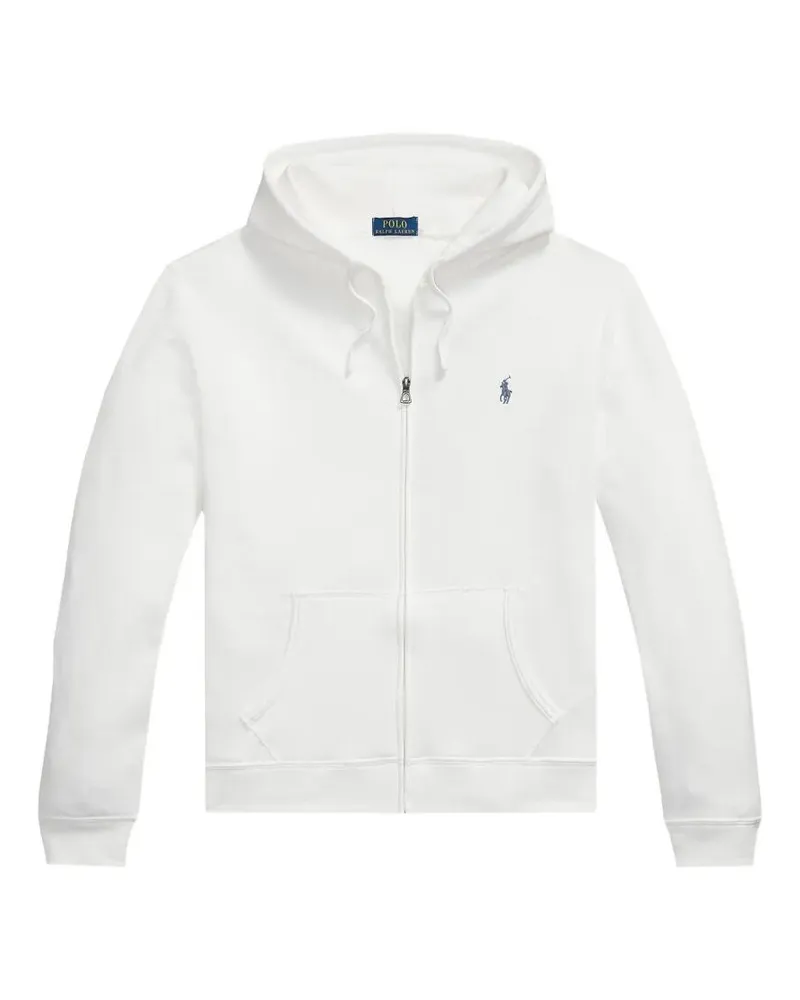 Ralph Lauren Hooded Full Zip Long Sleeves Sweatshirt White