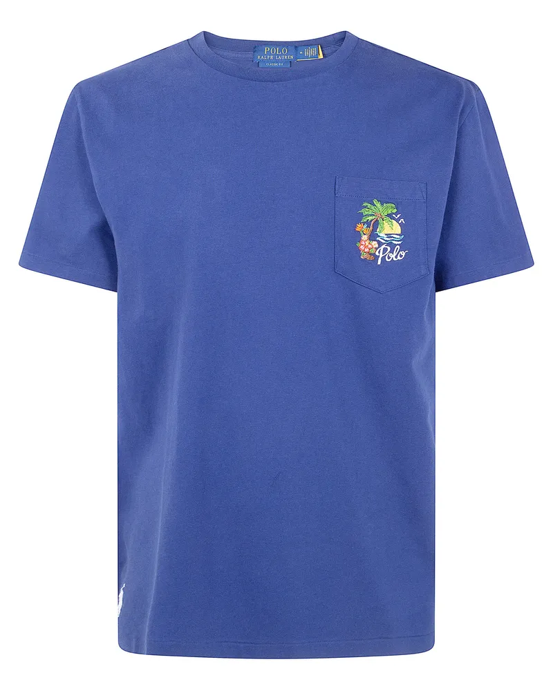 Ralph Lauren Short Sleeves Classic Back Print T-Shirt Blue