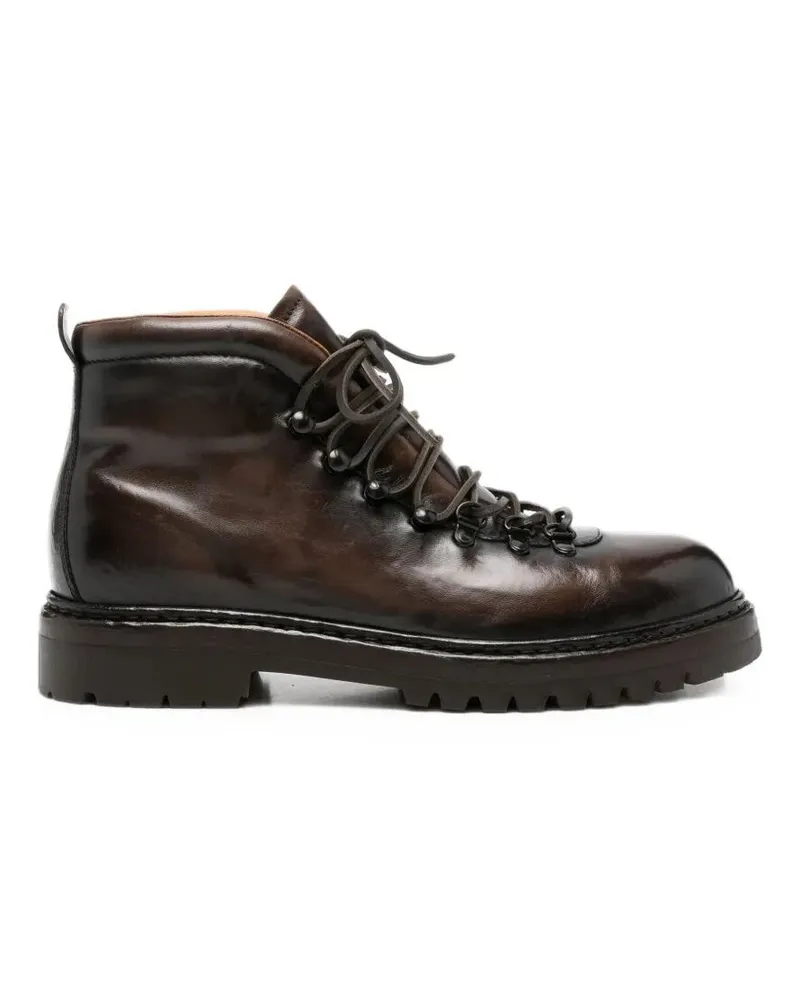 Officine Creative Italia Lace-Up Boot Leather Brown "Artik Flexi" Aero Canyon Brown
