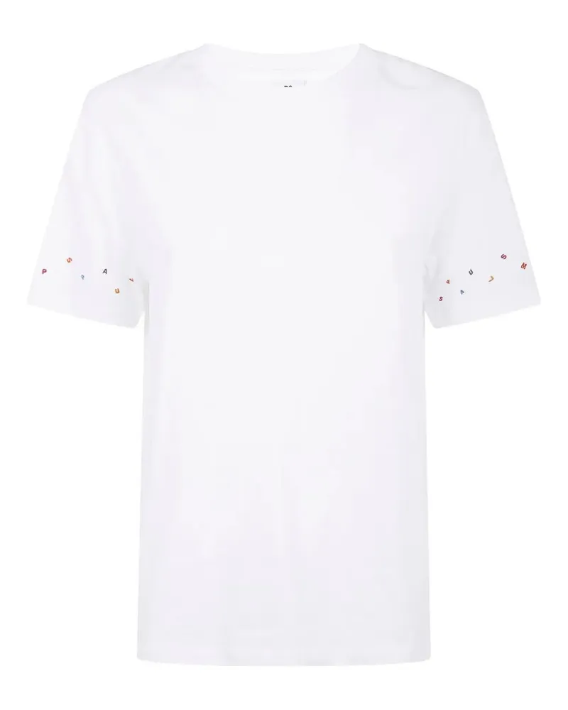 Paul Smith Embroidered Letters T-Shirt White