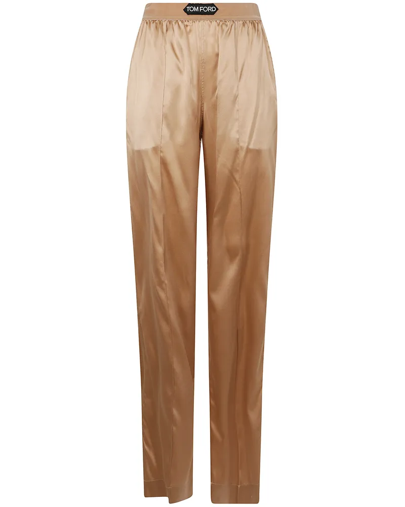 Tom Ford Woman Woven Trousers Beige