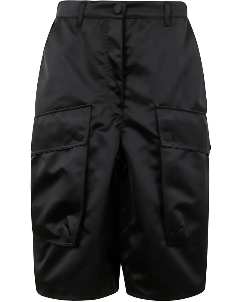 N° 21 Polyester Bermuda Shorts Black