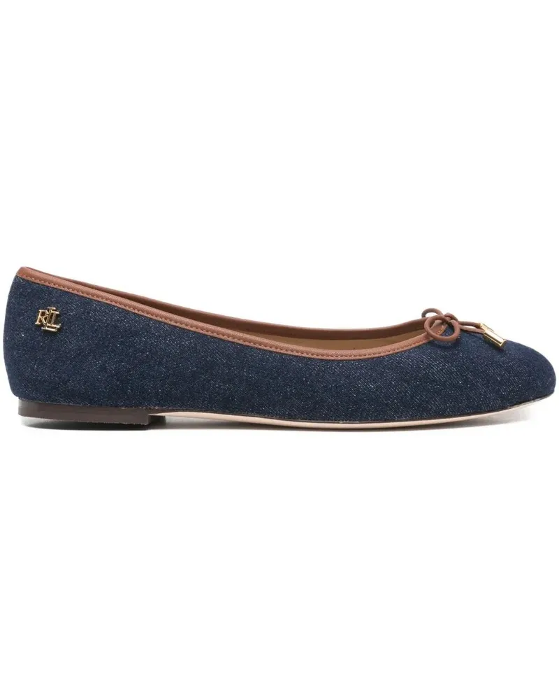 Ralph Lauren Jayna" Flat Ballet Shoes Black