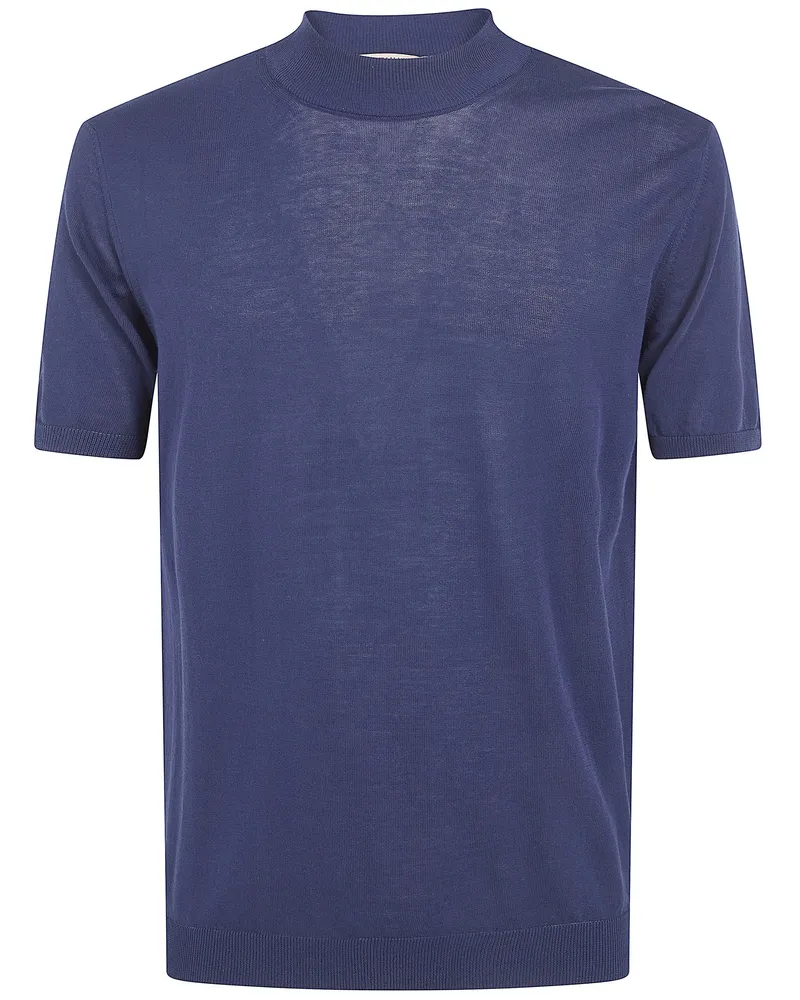 Nuur Short Sleeved Turtle Neck T-Shirt Blue