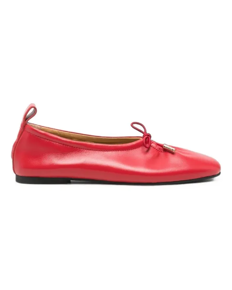 Alohas Leather Ballet Flats "Rosalind Red