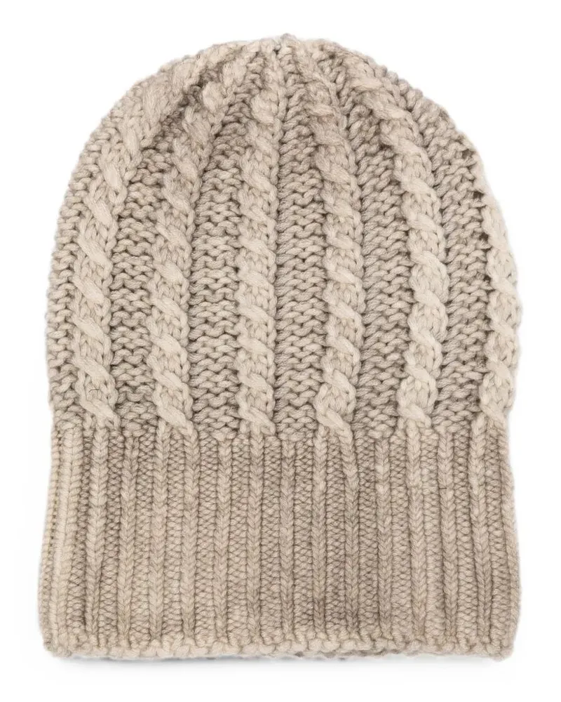 Avant Toi Hat Hand Painted Cashmere Braided Gray