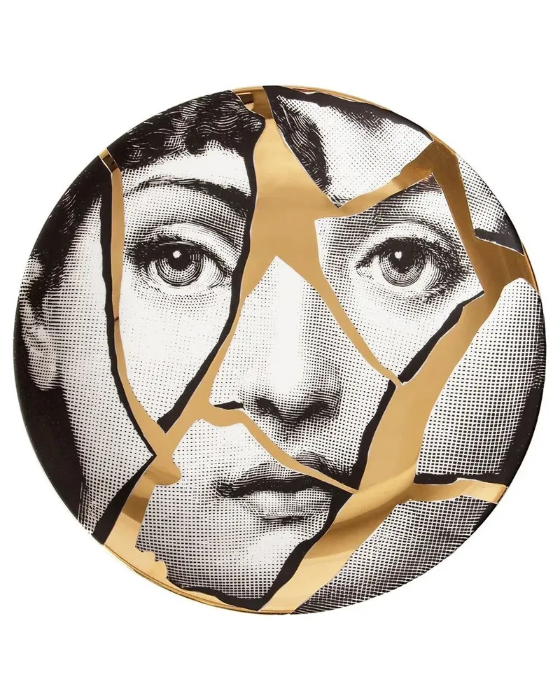 Fornasetti Theme And Variation Nr 2 Plate Metallic