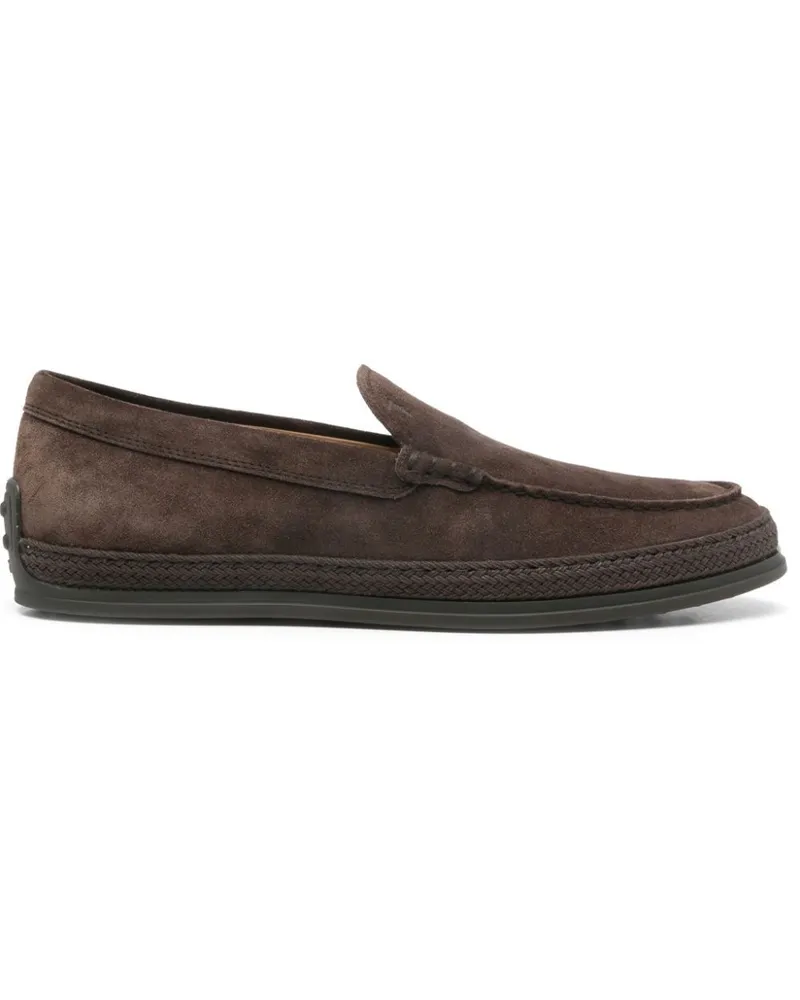 TOD'S Rafia Slippers Black