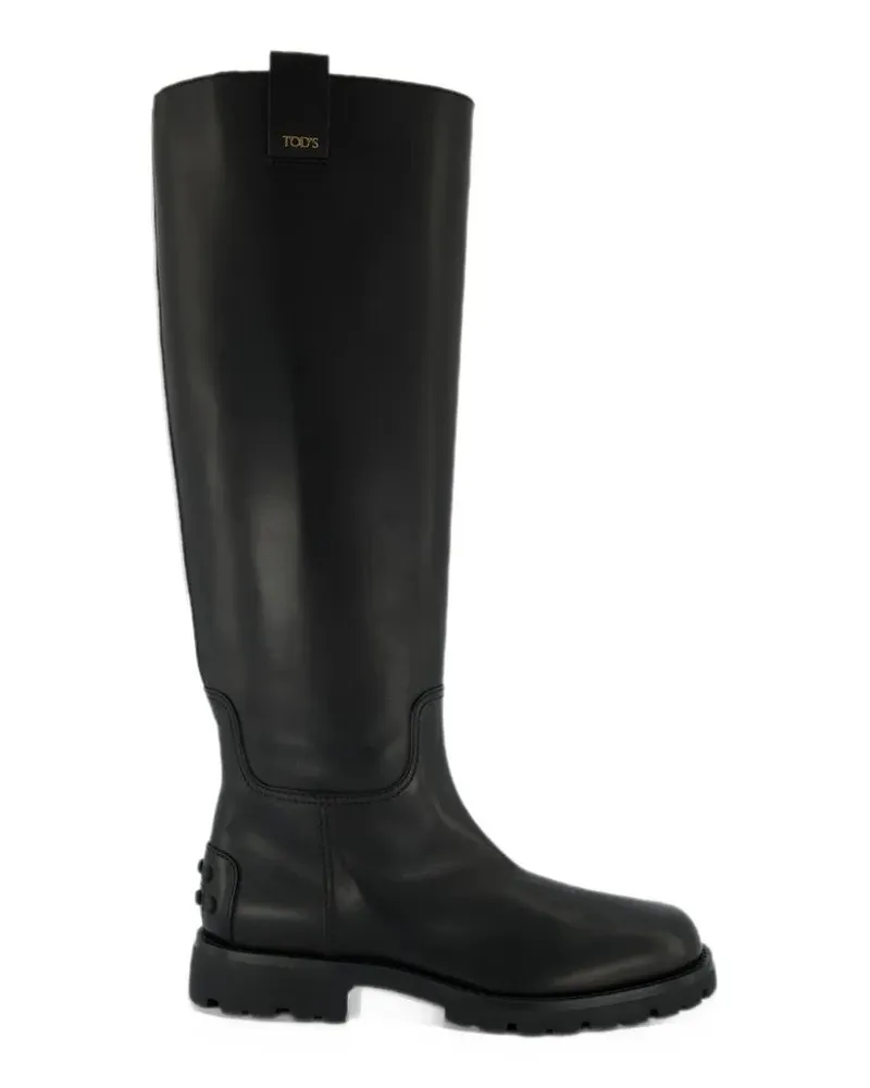 TOD'S High Boots "Cavillon Up Black