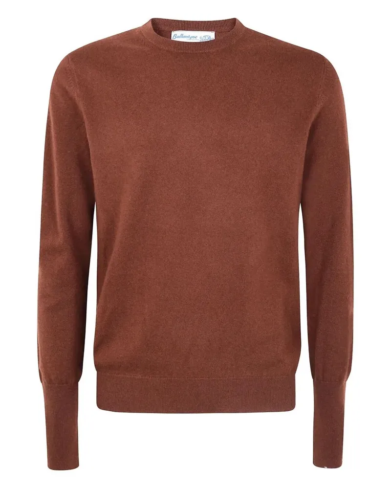 Ballantyne R Neck Pullover Brown