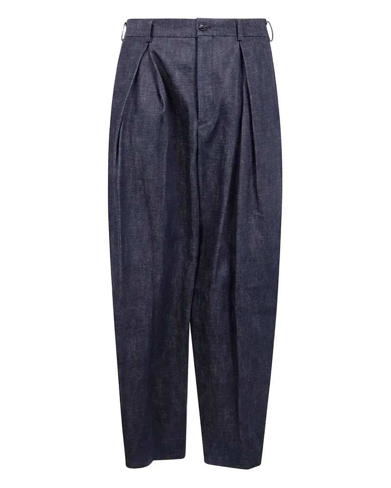 Comme des Garçons Wide Leg Pieces Trousers Blue